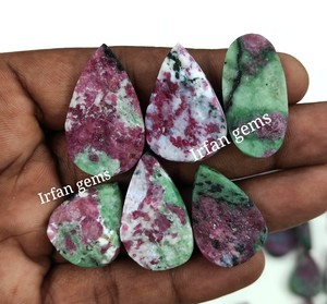 Rubí Zoisita Natural de Primera Calidad, Cabujón de Corte Ovalado, Forma Mixta, Suelto, Certificado por Terceros para Fabricación de Joyas, Precio de Fábrica, Druzy - Product Image 4