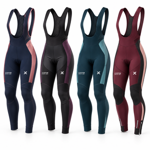 Fabricante Personalizado |   Pantalones térmicos de ciclismo para mujer, para invierno |   Negro Azul Marino Borgoña |   Ropa Deportiva y para Actividades al Aire Libre | - Product Image 3