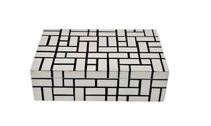 Boîte à bijoux artisanale en os incrusté, motif floral marocain, écologique, pour rangement décoratif, décoration de table, nouvel an - Product Image 2