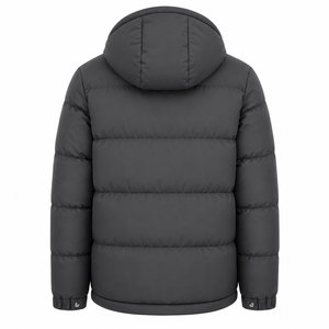 New Arrival Men's Hooded Puffer <b>Jacket</b> Plain Dyed Custom Design <b>Winter</b> Quilted Padded Breathable <b>Waterproof</b> Outerwear Factory - Product Image 5