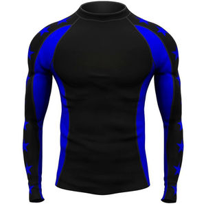 Haut de compression personnalisé à manches longues pour MMA, BJJ, Jiu Jitsu, entraînement de grappling, sublimé, performance sportive, pour hommes - Product Image 1