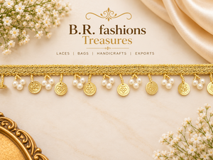 Ruban de dentelle brodée de perles dorées de haute qualité, élégant et luxueux, avec franges, pour vêtements, rideaux et décorations de mariage - Product Image 3