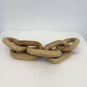 Chaîne décorative multicolore à cinq anneaux en bois sculpté à la main, design moderne, pour restaurants, bureau et mur - Product Image 3