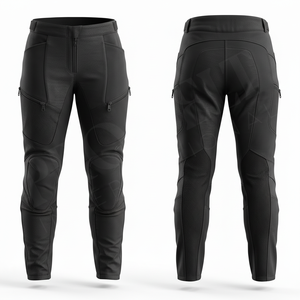 Pantalon de moto pour homme, pantalon de motard blindé et protecteur, tissu extensible respirant avec protections pour les genoux, pantalon de course moto - Product Image 3