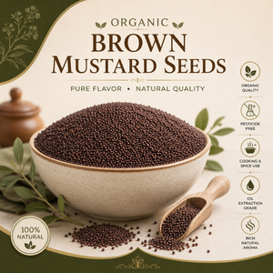 Graines de moutarde brune biologiques |   Poudre de Raisin Naturelle Sans Pesticides pour Huile de Cuisson, Épice Masala, Qualité Export Premium, Approvisionnement en Vrac - Product Image 6