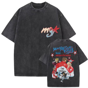T-shirt à manches courtes pour homme, coupe classique, col rond, avec logo imprimé sur le devant, jersey 100% coton, anti-boulochage, style décontracté - Product Image 1