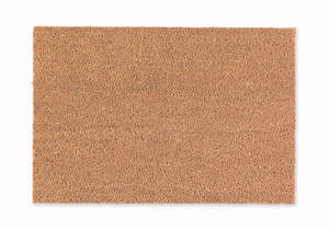 Tapis de porte en fibre de coco naturelle 40 x 70 cm avec support en PVC, design uni, antidérapant, écologique, pour entrée de maison - Product Image 5