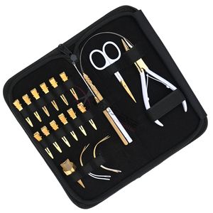 Kit de Herramientas Comerciales para Extensiones de Cabello con Alicates de Micro Anillos, Alicates de Crimpado, Agujas para Enhebrar Cuentas, Clips de Estilizado y Separación, y Agujas para Dedos - Product Image 1