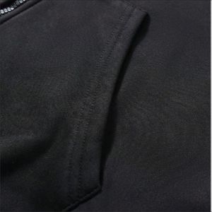 Sweat à capuche court et ample pour homme, avec logo brodé personnalisé en strass sur le devant, en coton, style streetwear vintage, zippé, écoresponsable, grandes tailles, OEM ODM - Product Image 6