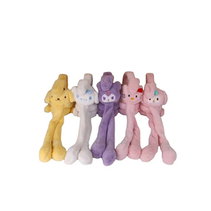 ที่ปิดหูแบบหูกระต่ายพร้อมผ้าพันคอสีเทาเพื่อความอบอุ่นและมีสไตล์ - Product Image 3