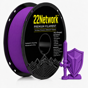 Filamento PLA Morado 22Network de 1.75mm, Bobina de 1KG, Filamento para Impresora 3D Industrial, Alta Velocidad 300mm/s, OEM ODM, Directo de Fábrica - Product Image 1