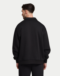 Sudadera de Lujo con Logotipo Personalizado, Sudadera Gruesa de Cuello Alto con Cierre de Cremallera para Hombre - Product Image 3