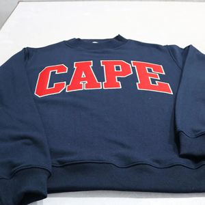 Sudadera con Capucha Azul Marino de Hilos Finos Hechos a Medida 100% Algodón para Invierno - Product Image 1