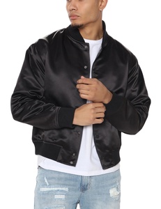 Oem Satin Varsity <b>Jacket</b> 100% Polyester Satin <b>Baseball</b> <b>Jacket</b> <b>Men</b> Spring Letterman <b>Baseball</b> Varsity <b>Jacket</b> - Product Image 6