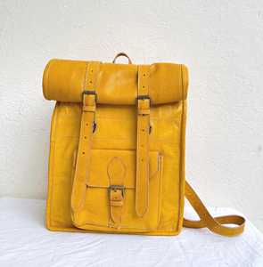 Water-resistant Wind-resistant New Arrival Leather Anti-Theft <b>Roll</b> <b>Top</b> <b>Backpack</b> Factory Direct Premium Style Summer Canvas - Product Image 2