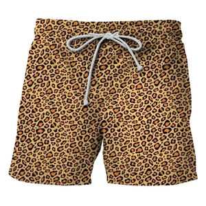 Fashion <b>Men's</b> Beach <b>Shorts</b> Personalized 3D Leopard Print Swim Trunks Summer Loose Casual Pants Boy Girl Street Gym Board <b>Shorts</b> - Product Image 2
