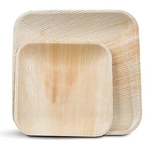 Assiettes en feuilles naturelles artisanales jetables, résistantes à la chaleur, solides et robustes, pour fêtes d'anniversaire, dîners en famille et événements (Global) - Product Image 1