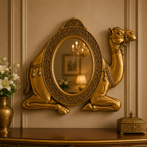 Heritage Vine Wooden Carving Wall Mirror Handcrafted Premium Decorative Frame Elegant Living Room <b>Bedroom</b> <b>Vanity</b> Accent - Product Image 5
