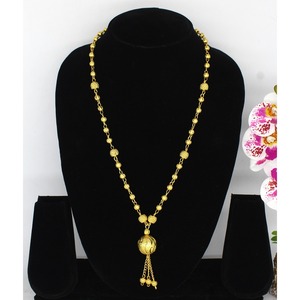 Ensemble de bijoux collier et boucles d'oreilles plaqué or en laiton pur de haute qualité, design de collier de Dubaï, Emirats arabes unis - Product Image 5