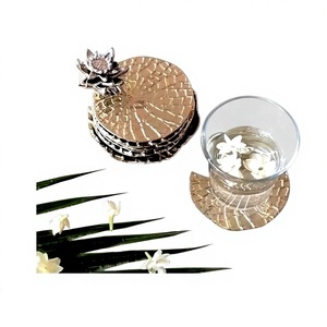 Best Selling Classic <b>Silver</b> Metal <b>Coaster</b> No Slipping Table Decor for Wedding Christmas Kitchenware <b>Coaster</b> - Product Image 1