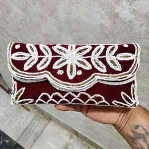 Sac fourre-tout indien traditionnel de luxe fait main, multicolore, orné de perles de verre, durable, artisanal, avec poignée baguette, mode décontractée haut de gamme - Product Image 4