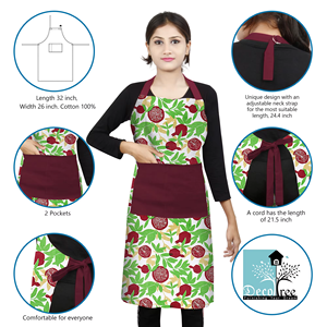 Printed <b>Apron</b> 100% Cotton High Quality Premium Kitchen Cooking Baking <b>BBQ</b> Chef Adjustable Straps Home Restaurant Disposable - Product Image 5