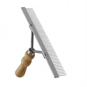 Peigne professionnel en bois Perth, en acier inoxydable, pour usage vétérinaire, réglable, réutilisable, modèle personnalisé PCW-01 - Product Image 2