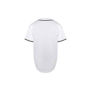Camiseta Deportiva Unisex Blanca de Béisbol, Manga Corta, Cierre de Botones, Color Sólido, Transpirable, de Poliéster, para Adultos, Todas las Temporadas - Product Image 6