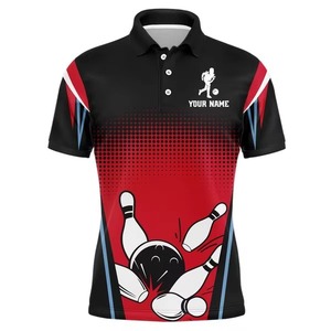 Wholesale Custom Men's Sporty Strike <b>Bowling</b> for Shirt with Knitted Fabric Breathable & Quick Dry for Team <b>Bowling</b> - Product Image 4