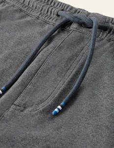 Pantalones Cortos Bermuda de Algodón Gris para Hombre con Raya Lateral Azul, Cintura con Cordón, Ropa Deportiva Informal - Product Image 6
