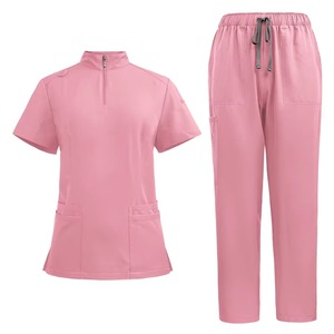 Uniforme Médico de Manga Corta con Cuello en V para Mujer, Uniforme de Trabajo para Enfermera, Doctora, Quirófano, Ropa de Trabajo Lavable - Product Image 3