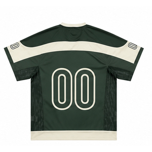 Camiseta de Fútbol Americano Personalizada Unisex con Cuello en V, Manga Corta, Sublimada, de Malla Transpirable, Talla Grande, 100% Poliéster, Ropa Deportiva - Product Image 5