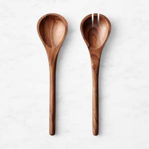 Nuevo Juego de Servidores de Ensalada de Madera de Acacia, Utensilios de Cocina para Hoteles y Restaurantes, Cucharas Pequeñas de Madera Sólida, Juego de Cucharas para Mezclar, Cuchara para Servir de Madera - Product Image 4