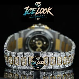 นาฬิกาข้อมือกลไกสุดหรู ดีไซน์ Ice Look ขอบหน้าปัดคริสตัลแซฟไฟร์ โทนสีทอง เรืองแสง พร้อมฟังก์ชั่นสำรองพลังงาน สายรัดข้อมือรักษ์โลก เหมาะสำหรับสตรีทแวร์ - Product Image 3