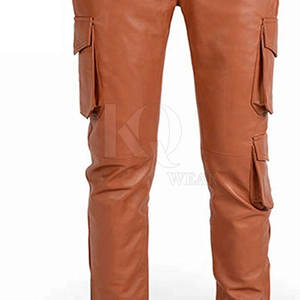 Pantalon en cuir classique pour homme, design élégant, cuir souple, durable, respirant, coupe confortable, idéal pour le quotidien et le streetwear. - Product Image 6