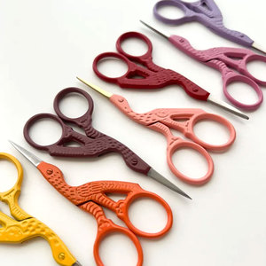Blue Stork Style Embroidery <b>Scissors</b> Stainless Steel Fine Tip <b>Sewing</b> <b>Scissors</b> for Cross Stitch OEM Manufacturer - Product Image 5