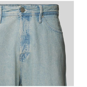 High Quality Canvas Denim Shorts Fashion High Waist Blue <b>Jeans</b> Casual Pants Elastic Waist <b>Drawstring</b> <b>Men</b> Quick Dry 180g Digital - Product Image 2
