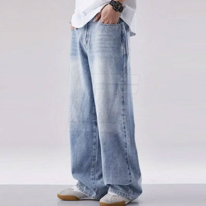 Pantalon décontracté ample pour homme, coupe droite, style streetwear, bas de tenue tendance, vente en gros - Product Image 6