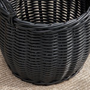 Cesto in vimini intrecciato in resina Lucius 13 \ "X 13 \" X 13 \ "nero per vestiti asciugamani giocattoli riviste di stoccaggio decorazione per la casa - Product Image 5