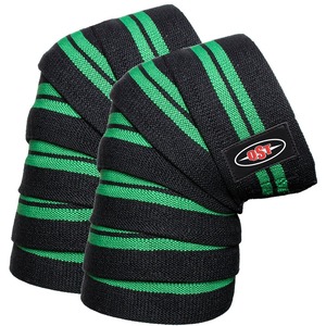 Vendas elásticas ajustables para rodilla para levantamiento de pesas, powerlifting, sentadillas y peso muerto - Product Image 1