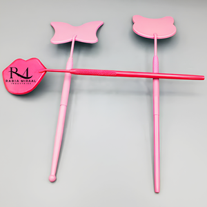 Pink 3 Different Shape <b>Makeup</b> <b>Mirror</b> Customized Dark Pink And <b>Light</b> Pink Powder Color Eyelash <b>Mirror</b> - Product Image 3