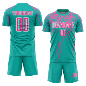 Conjunto de Camiseta de Fútbol Sublimada Personalizada, Blanca y Roja, con Nombre y Número del Equipo, Unisex, Adulto, Corte Regular, Secado Rápido, Manga Corta - Product Image 2