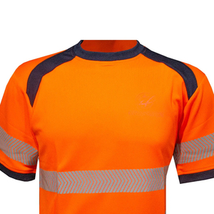 เสื้อยืดโพลีเอสเตอร์สะท้อนแสง ANSI Class 1 ระดับความปลอดภัยสูง แขนสั้น ระบายอากาศได้ดี กันน้ำ พร้อมโลโก้สั่งทำพิเศษ - Product Image 4