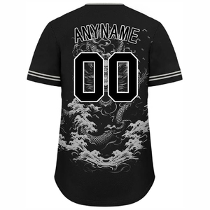 Maillot de baseball d'équipe personnalisé avec impression par sublimation, tissu respirant et look sportif professionnel - Product Image 4
