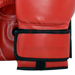 Gants de boxe en cuir rouge épais avec garniture noire, support de poignet, mousse multicouche, marque personnalisée, nouvelle arrivée, marque privée - Product Image 6