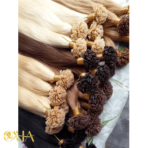 Caha Double Drawn I Tip Keratin Hair Extensions Vietnamese Virgin Remy Human Hair Nano <b>Ring</b> All Colors OEM ODM Wholesales - Product Image 2