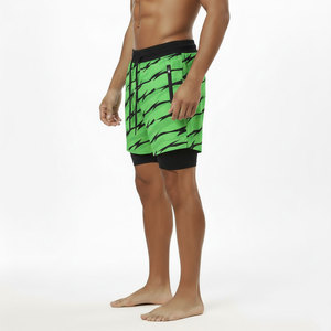 Oem Lined Double <b>Layer</b> Pockets Athletic Sports Nylon Custom Logo 5 Inch Workout Training 2 in 1 Mens Gym Shorts for Men - Product Image 3