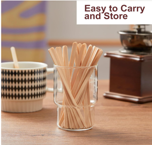 Eco Friendly Wooden Stirrer for Drinks Disposable <b>Coffee</b> Sticks for Cafe Restaurant and <b>Takeaway</b> Use - Product Image 4