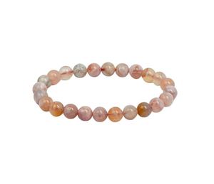 Hot Sale Premium Grade Feng Shui Flower agate <b>Crystal</b> <b>Beaded</b> <b>Bracelet</b> Handmade Women's Men's Natural Healing Stone Elastic - Product Image 4