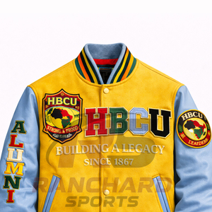 Chaqueta ligera para hombre estilo HBCU, cómoda y personalizada, chaqueta universitaria, chaqueta de colegio, chaqueta varsity hecha a medida. - Product Image 2